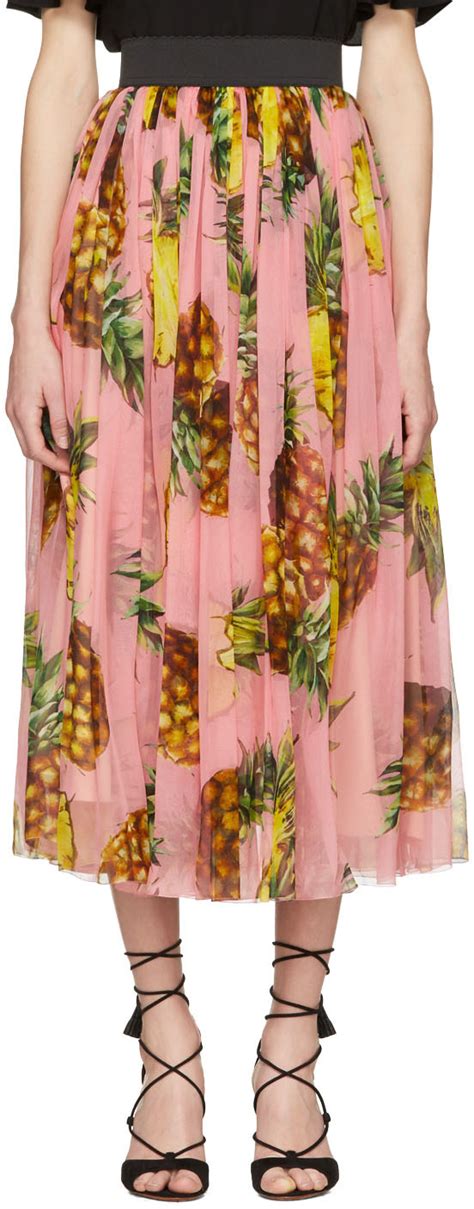 dolce gabbana pineapple skirt